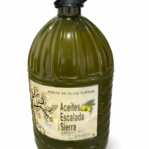 Garrafa de 5 litros de aceite de oliva virgen sin filtrar