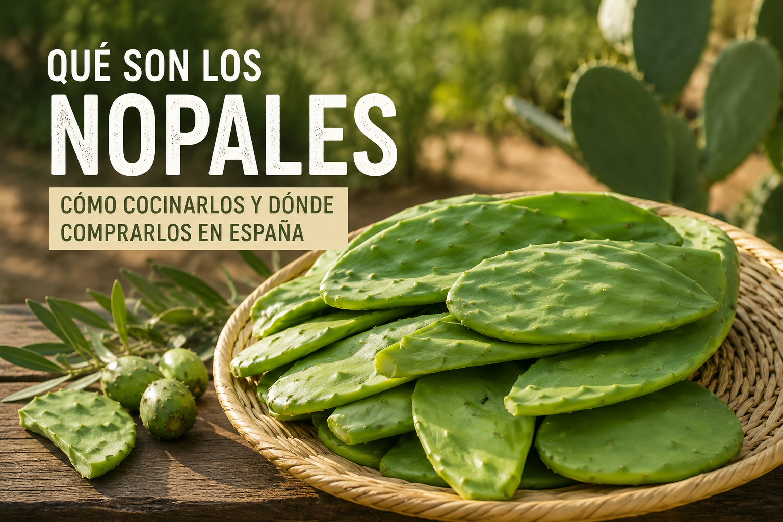 Nopales frescos de chumbera para cocinar y comprar en España